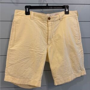 J. Crew Gramercy Light Yellow Flat Front Chino Shorts